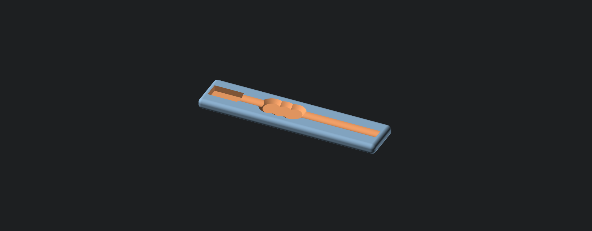 Gridfinity Xacto Knife Tray Insert (1 slot)
