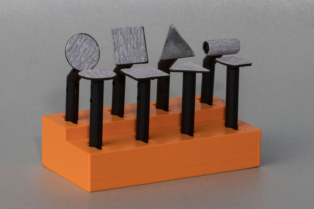 Simple stand to hold sanding arbors of Proxxon PS13 pensander by