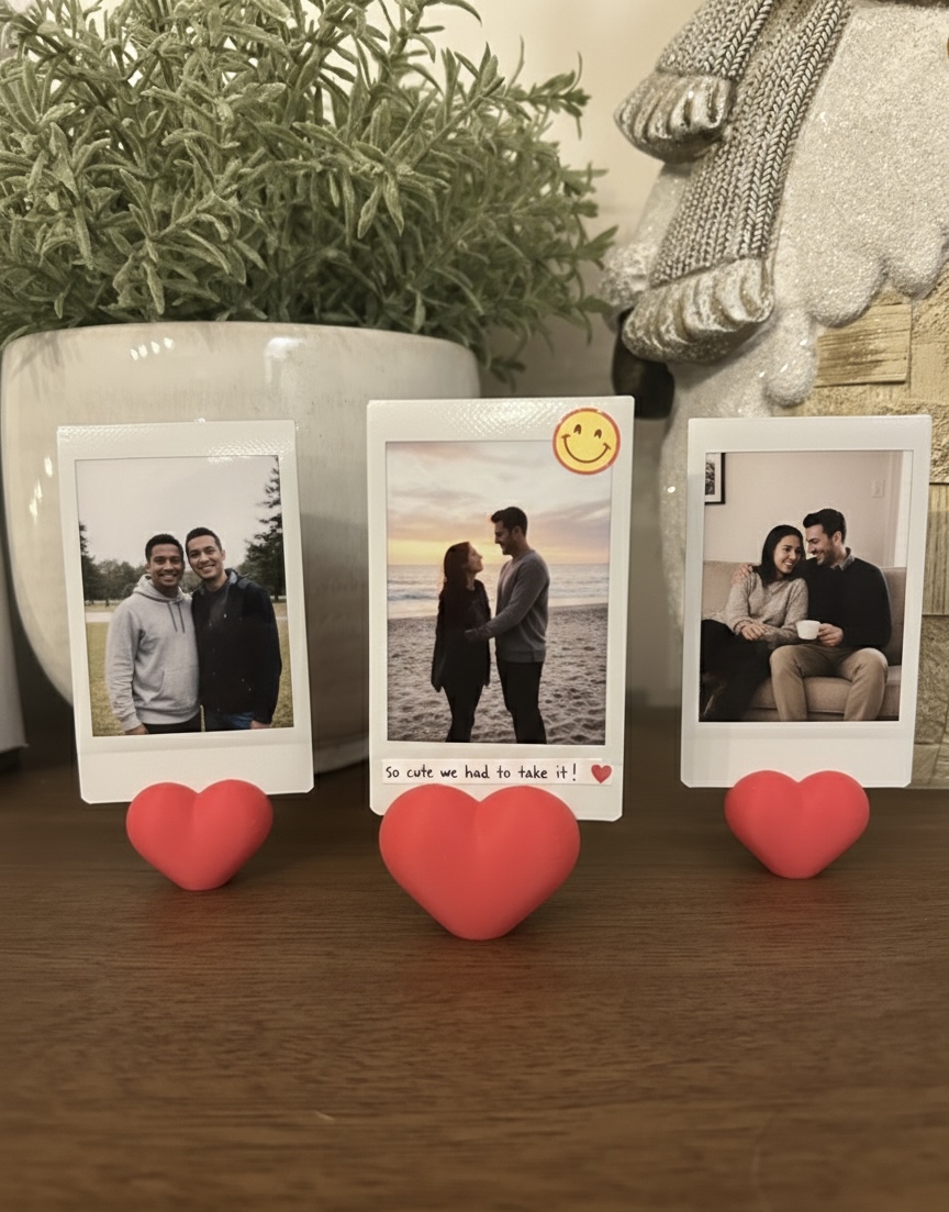 Heart Polaroid and Picture Holder