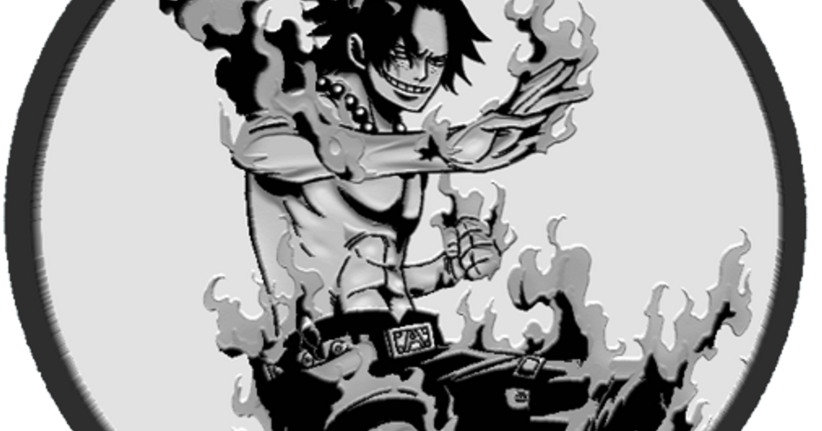 Portgas D ace One Piece Coaster V3 By Tecnoculebras Download Free STL portgas-d-ace-one-piece-coaster-v3-by-tecnoculebras-download-free-stl