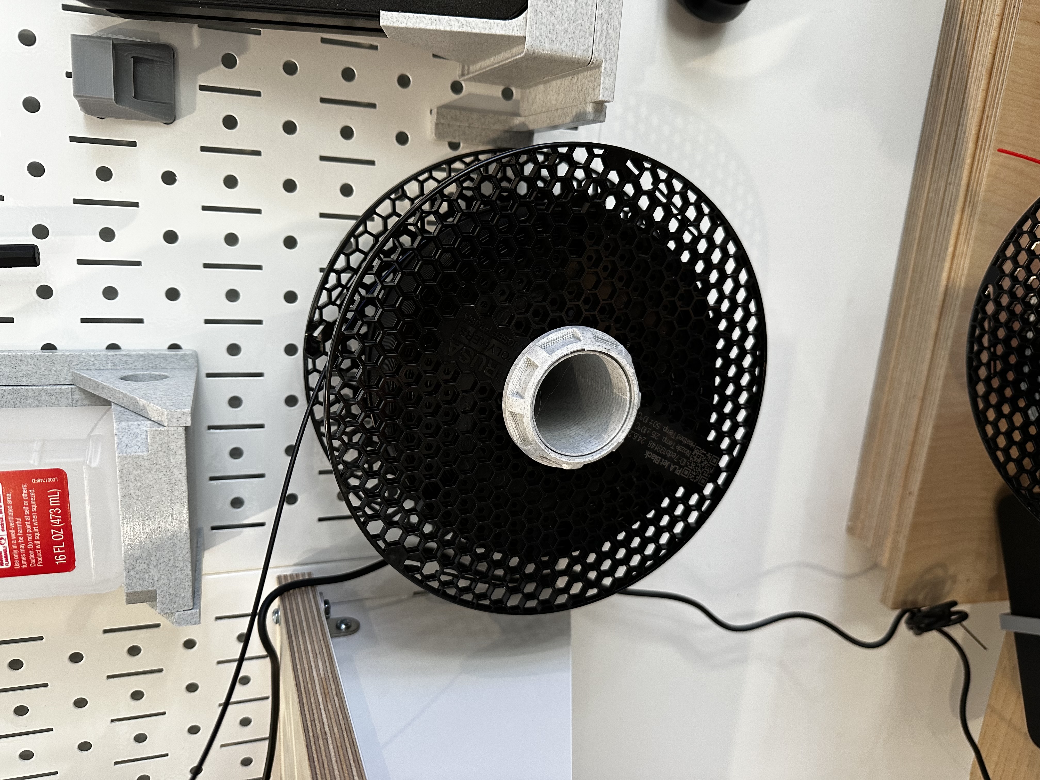 Wall Mounted Filament Holder for Wall Control System 3D model thumbnail