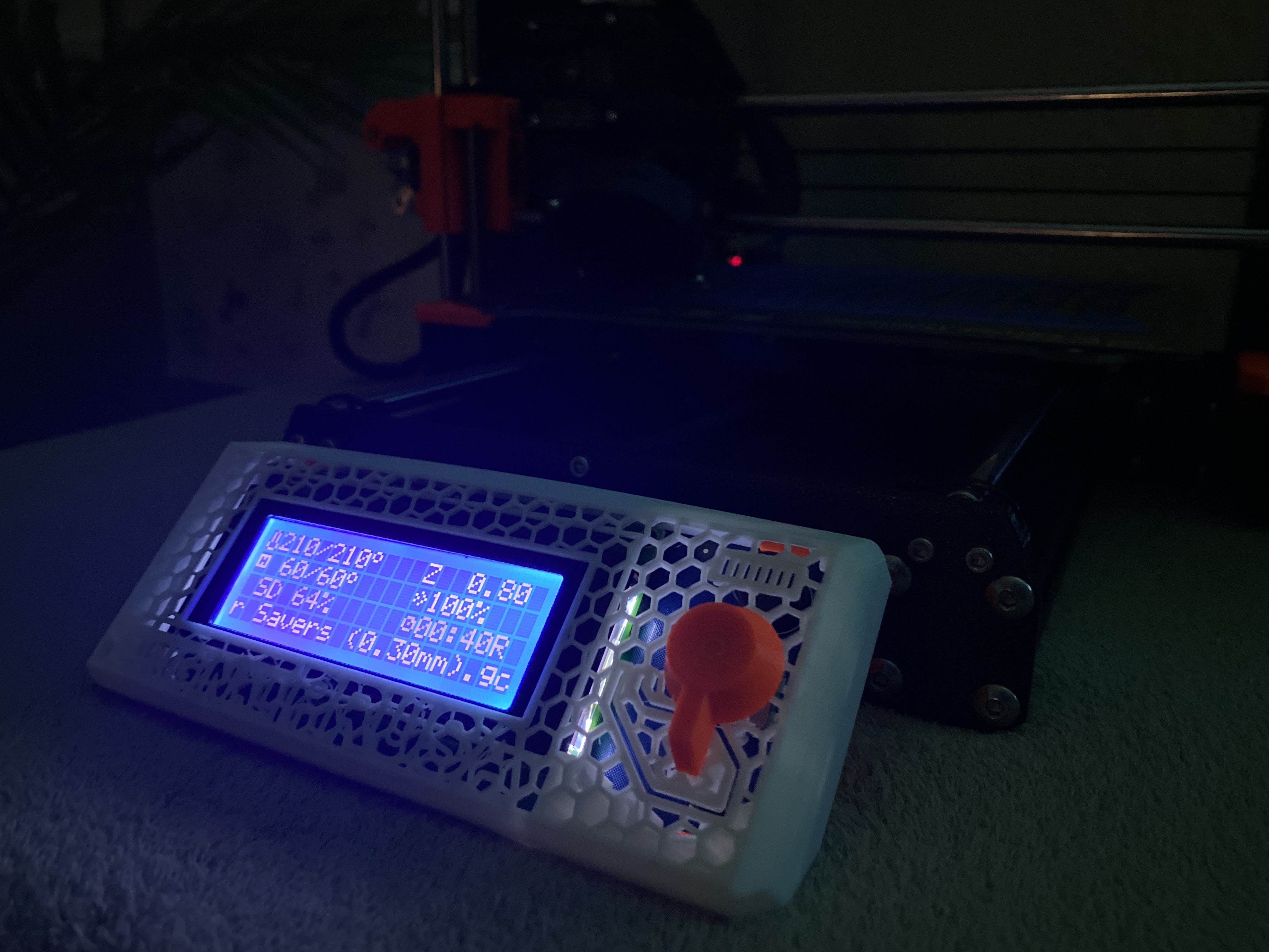 Prusa LCD Cover: Honeycomb Remix