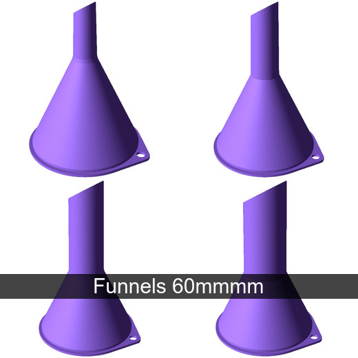 Funnels. Various sizes 25mm to 200mm by Max | Download free STL model ...