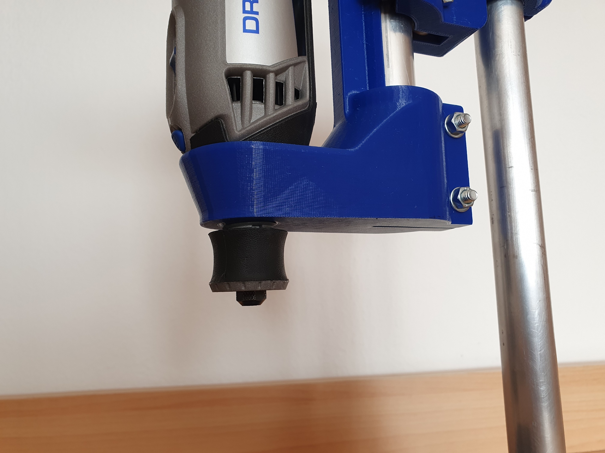 Drill press for a Dremel by mitchnajmitch - Thingiverse