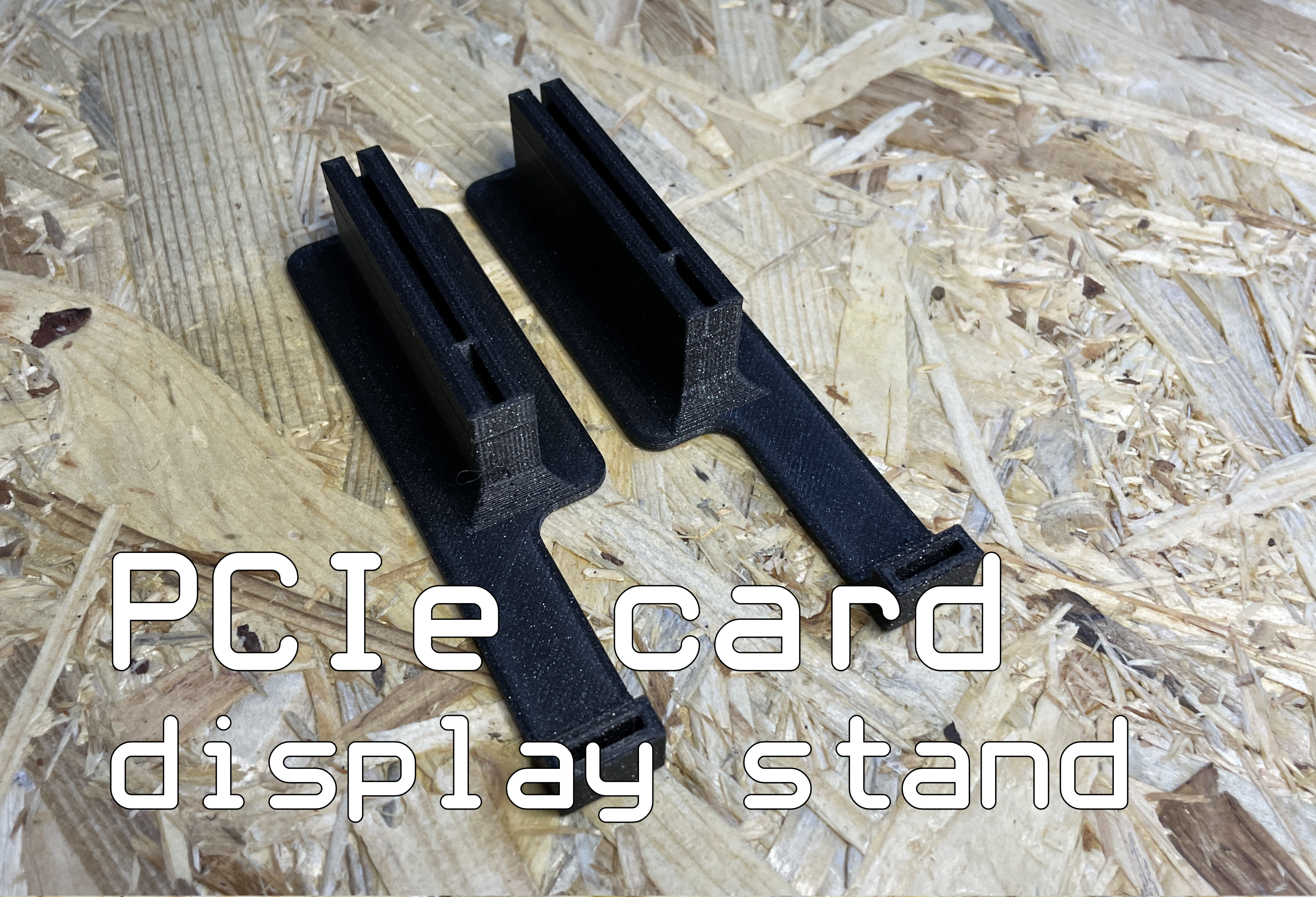 PCIe card display stand with bracket support
