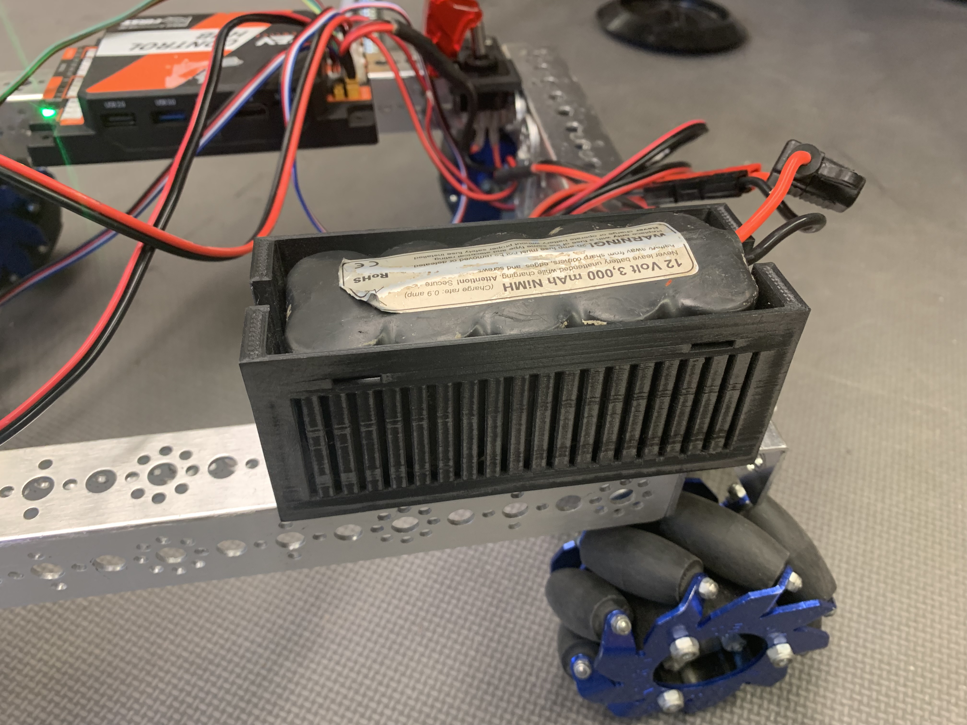 modular battery holder for robot, Tetrix mount (V1.3)