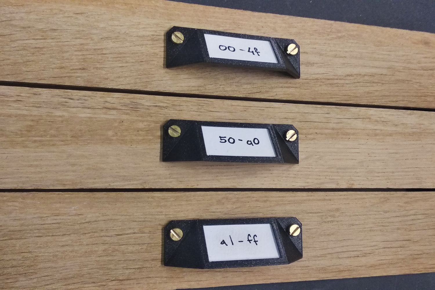 Drawer handle with label slot different sizes by ateldsign Download