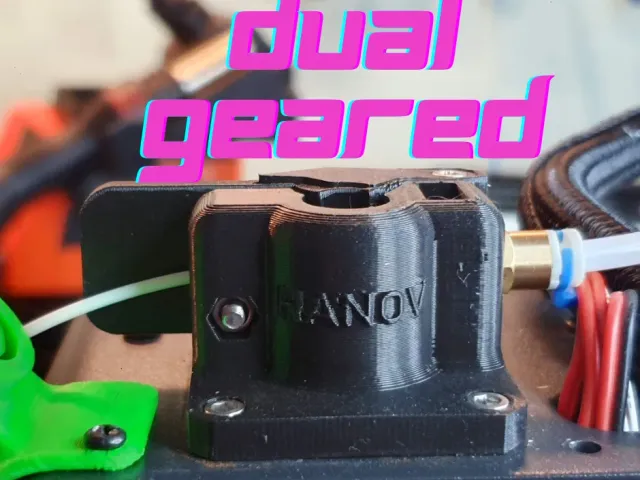 HANOV Dual Drive Gear Printable Extruder