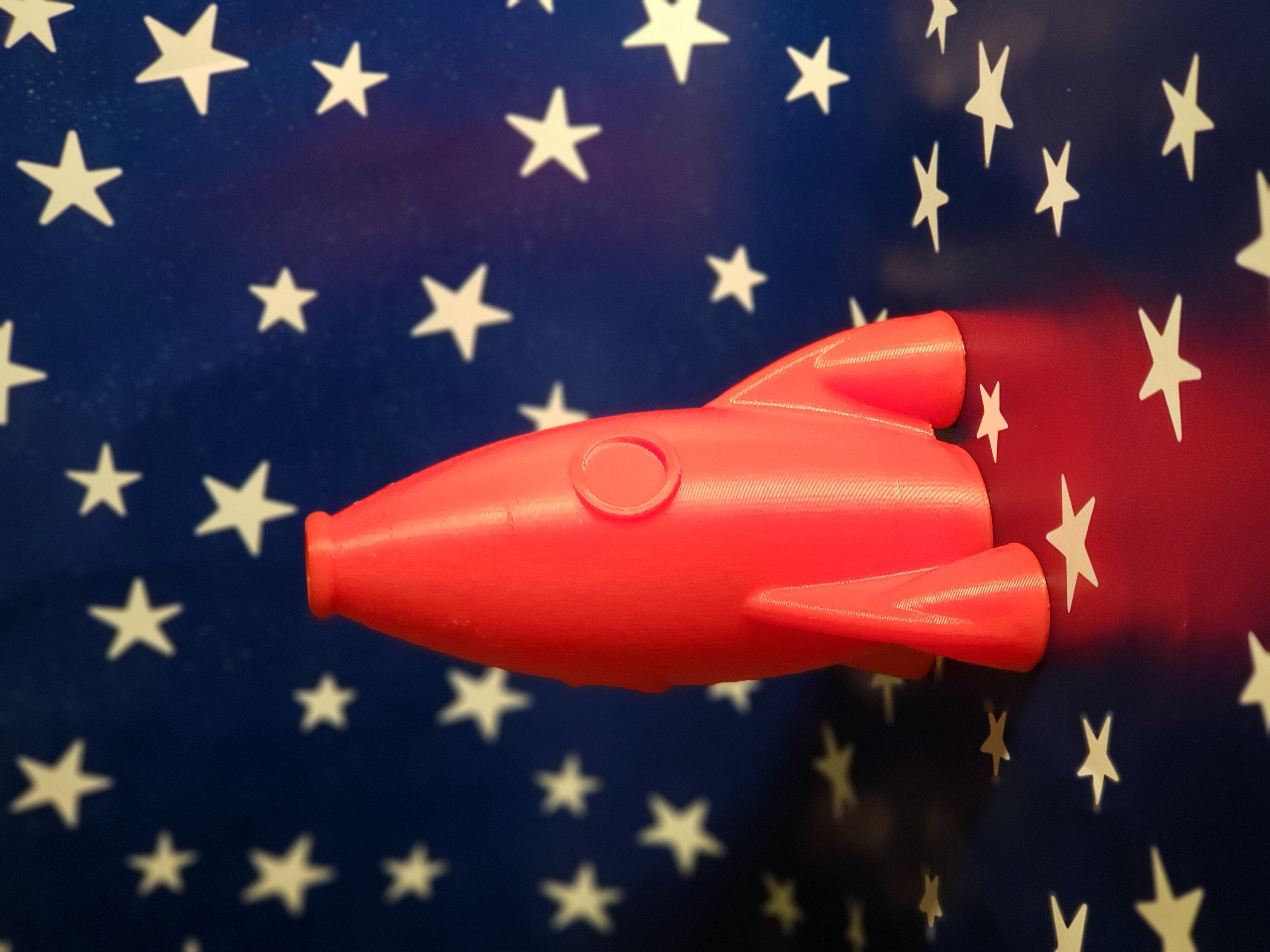 Retro Toy Rocket (DO NOT print optional lithophane for 2022 holiday print drive)