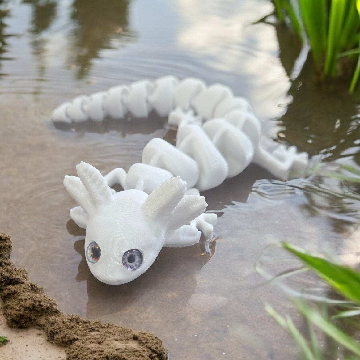 Articulated Axolotl - 6mm glass eye compatible