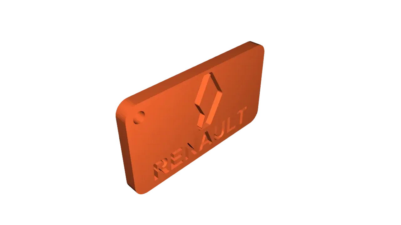 Free STL file key ring of NEW EMBLEM LOGO RENAULT 2021 🔑・3D