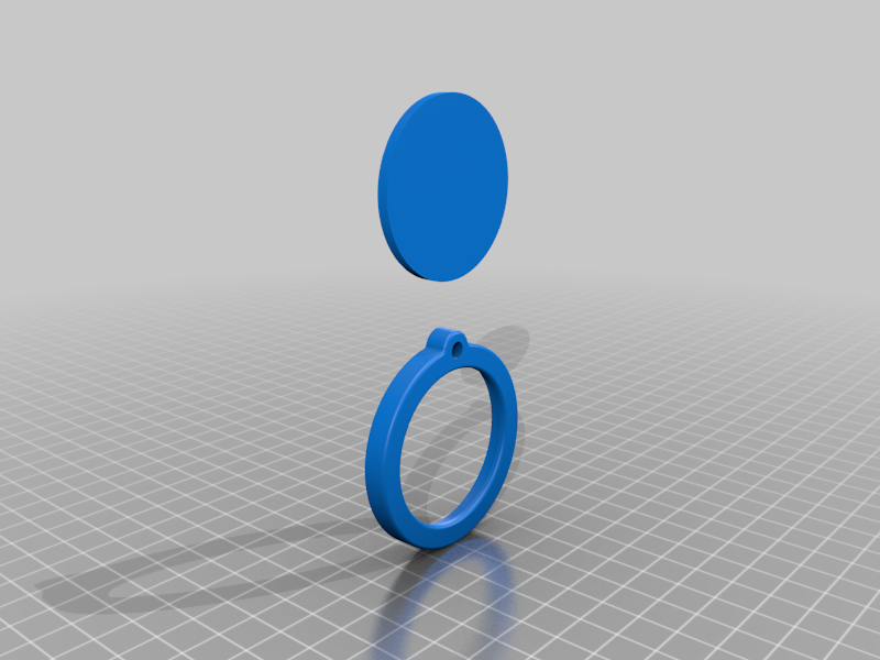 Round shape photo holder key chain 
