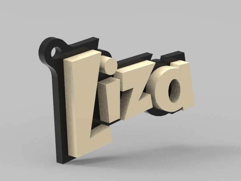 Miniatura 4 do modelo 3D Name key chain