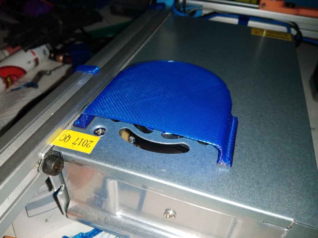 Power Supply Fan cover for 3D printers (If PSU mount horizontal)