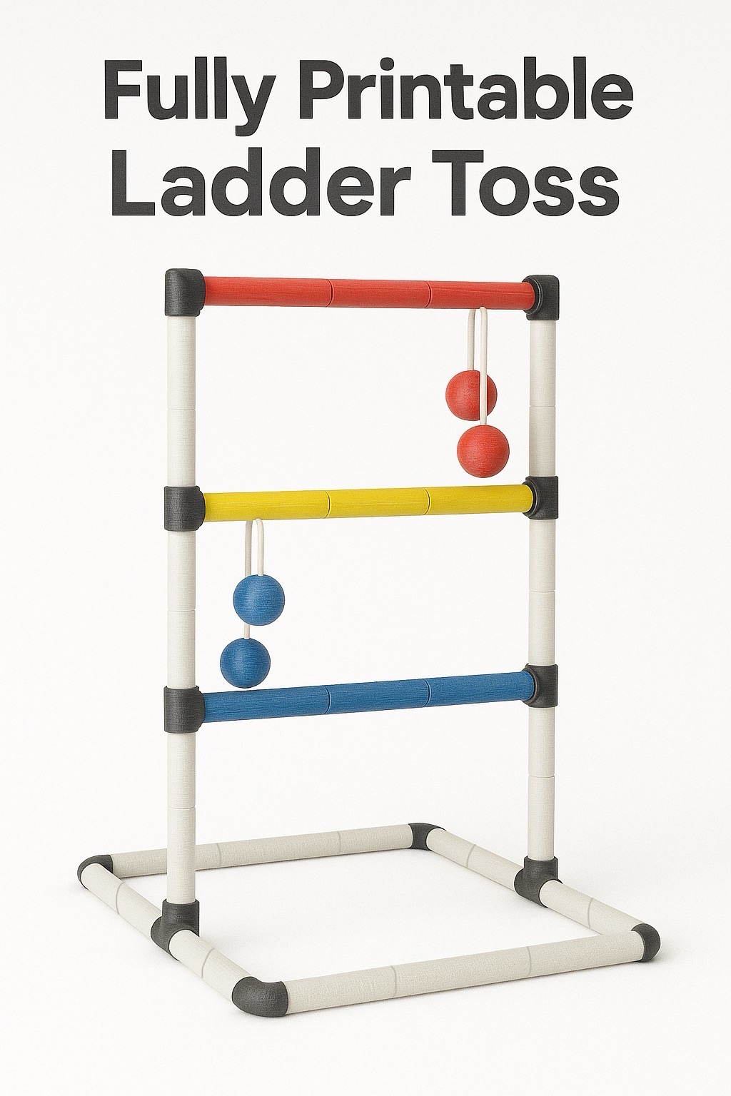 Ladder Toss Outdoor Yard Game - Fully Printable - No Screws, No Glue, Easy Snap-Fit Design!