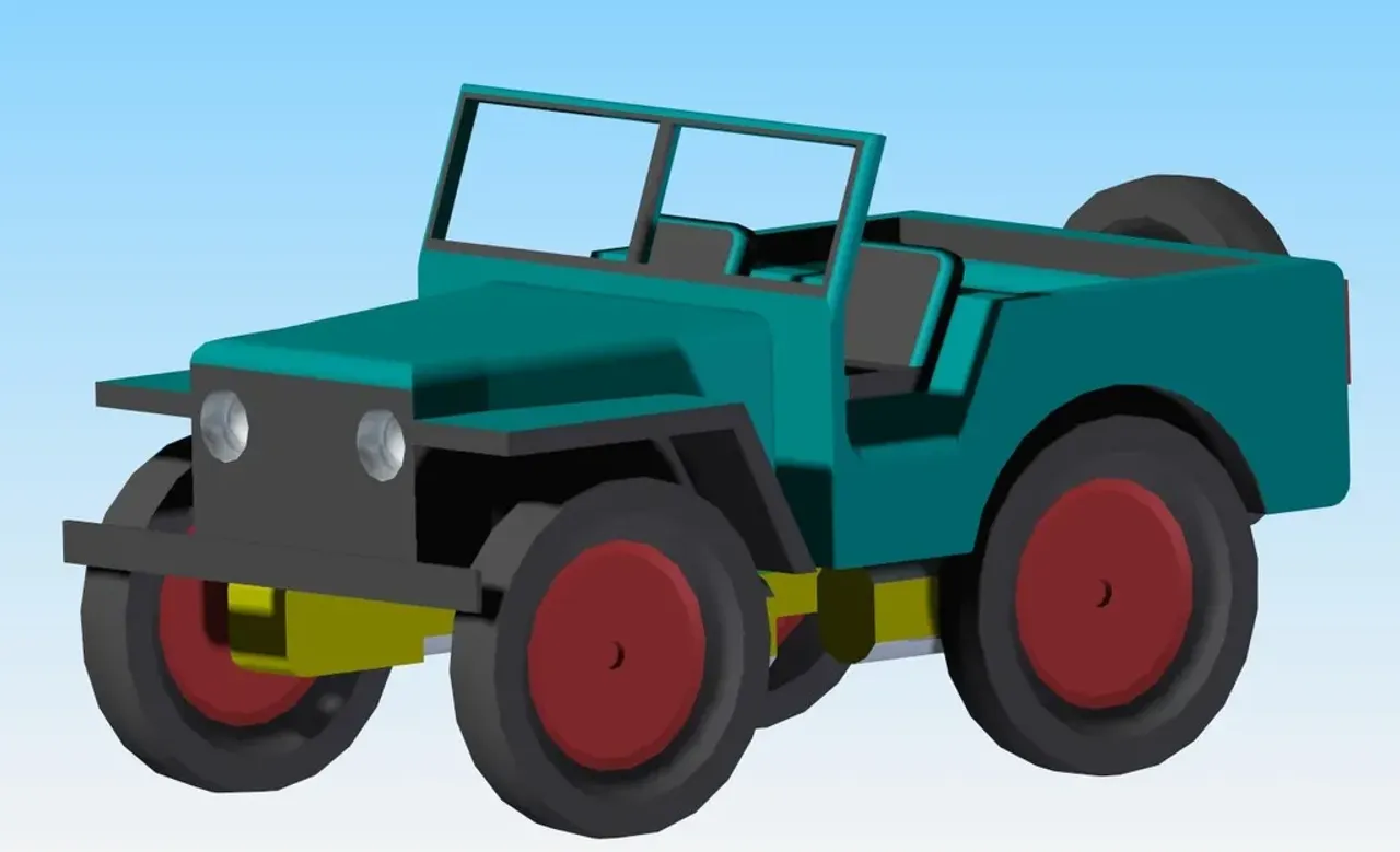 Jeep DC gear motor 4WD by Aakaar Lab | Download free STL model ...