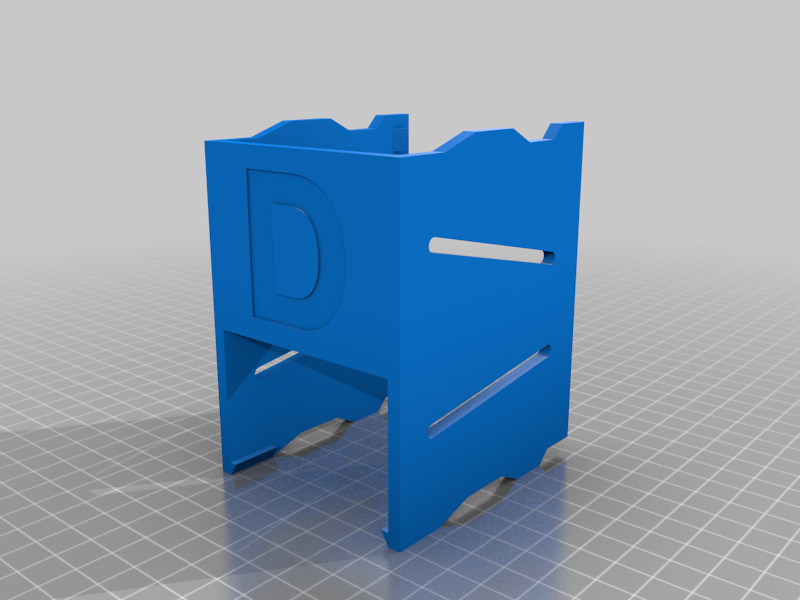 Miniatura 4 do modelo 3D Stackable D-Battery Holder