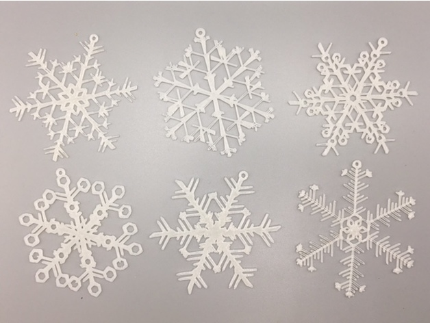Organic Snowflake Ornaments