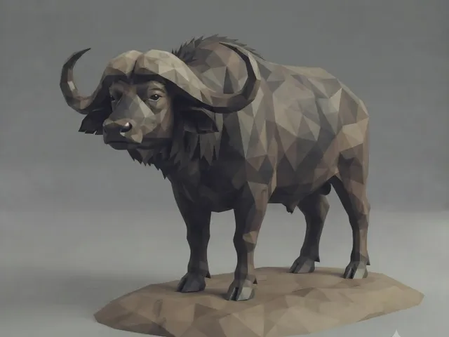 Low Poly Buffalo