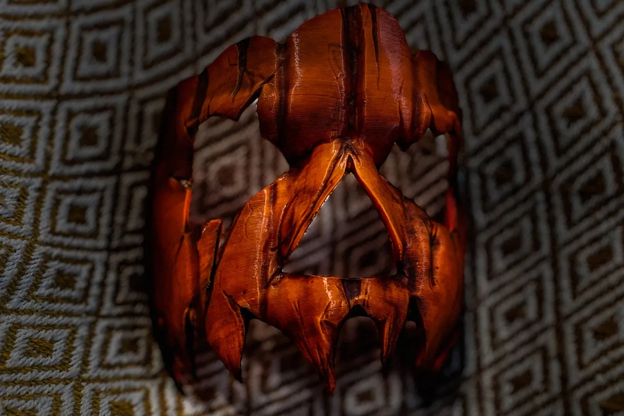 Unique 3D Model of a Spooky Pumpkin Mask for Halloween