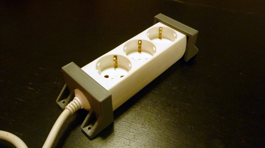Power strip mounting bracket by MBX Teknik Download free STL model