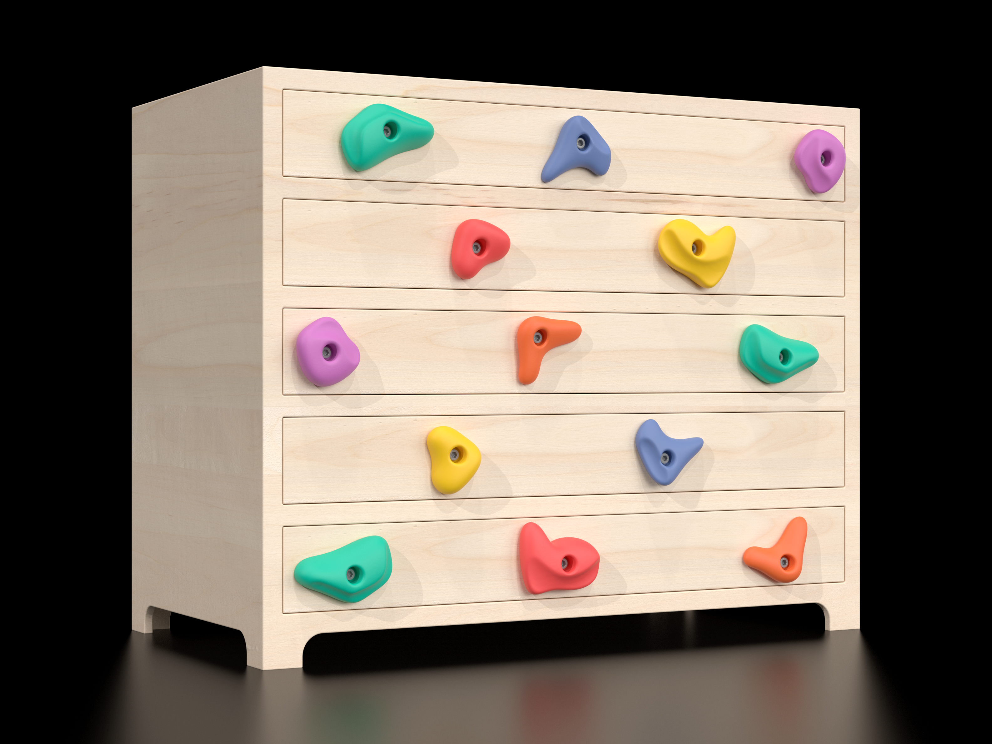 Miniatura 2 do modelo 3D Rock Climbing Hold Cabinet/Drawer Knobs (Small)