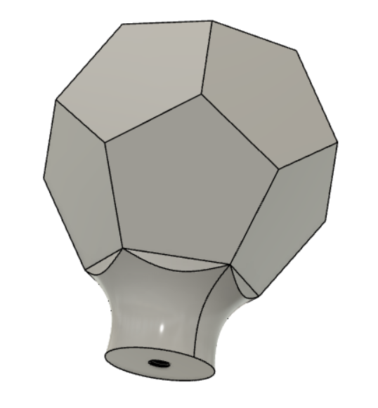Dodecahedron cabinet knob