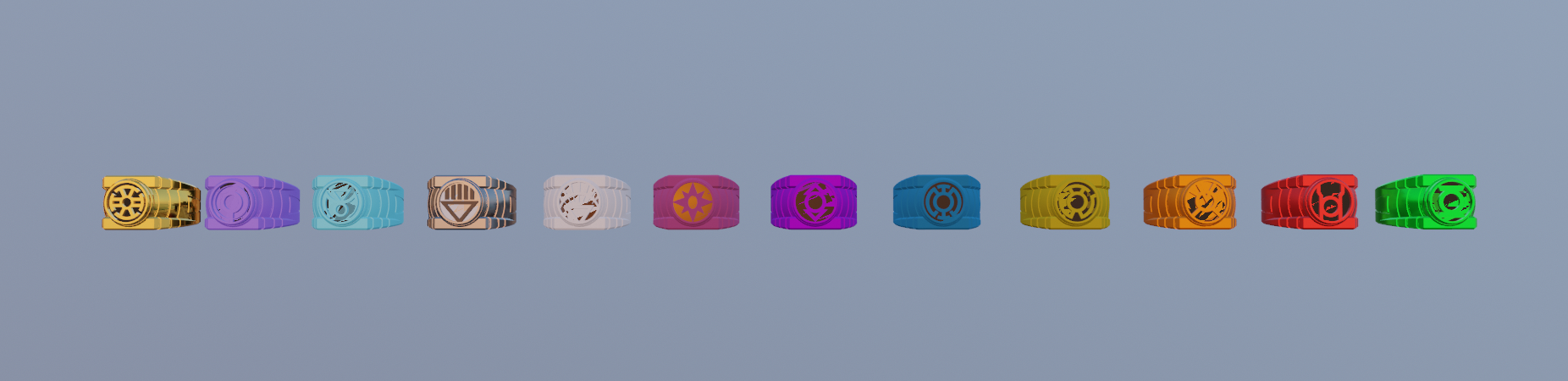 Miniatura 4 do modelo 3D Lantern Power Ring Set (full)