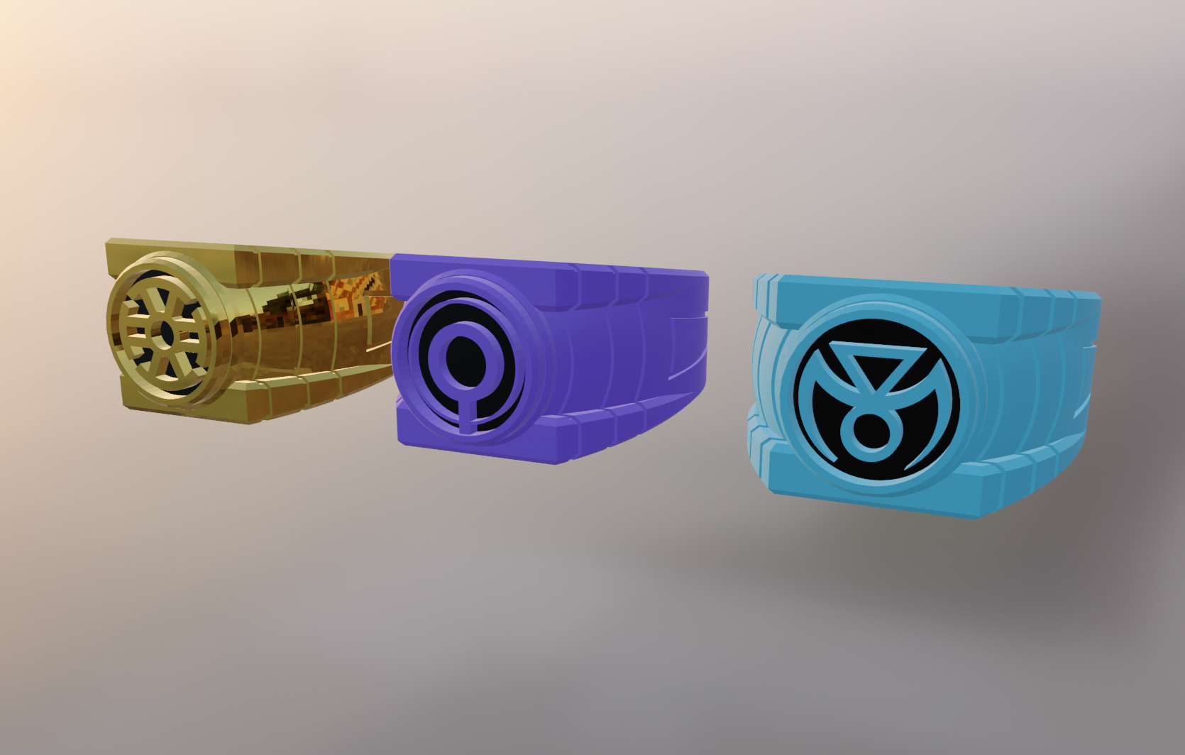 Miniatura 3 do modelo 3D Lantern Power Ring Set (full)
