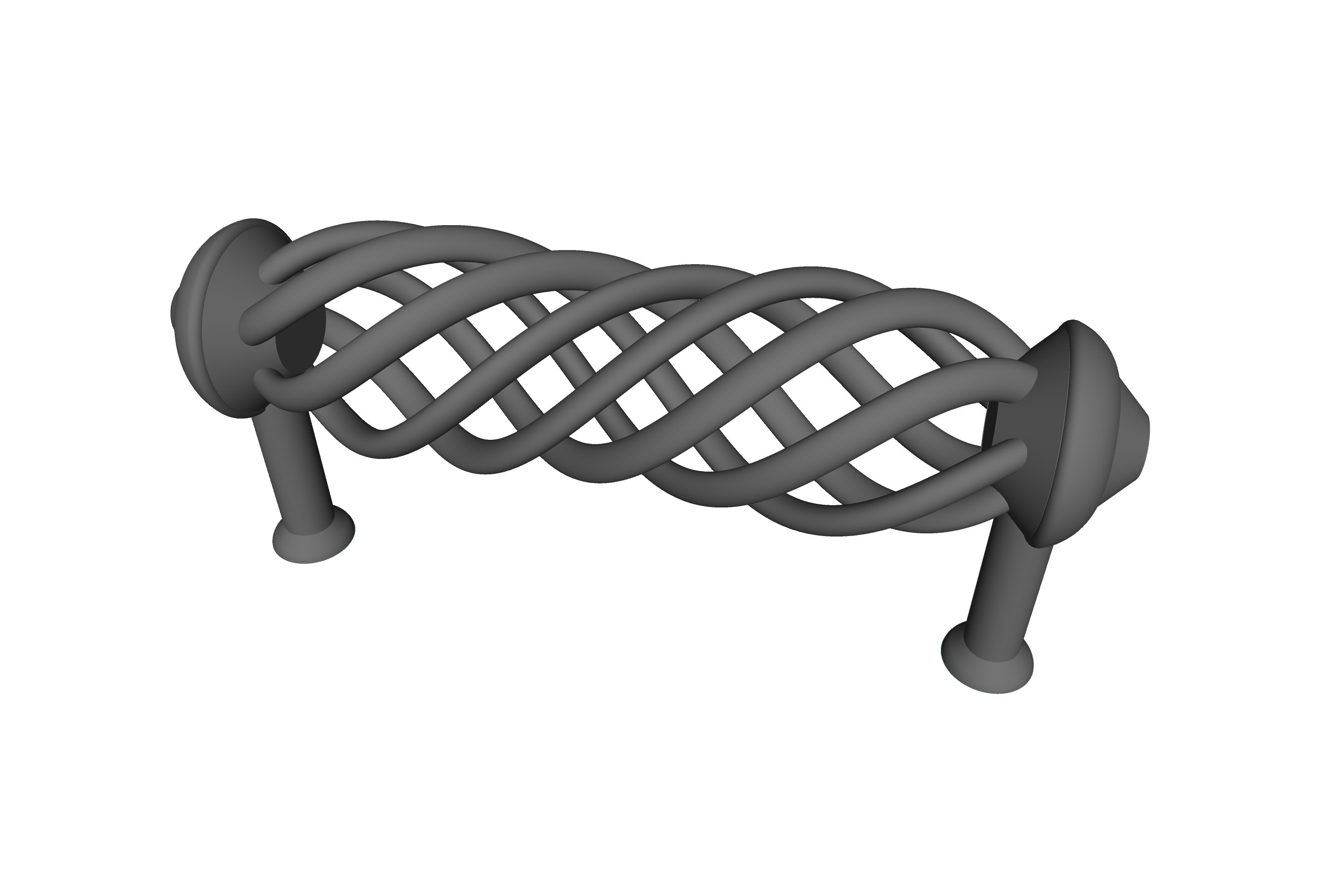 Twisted Spirals Furniture Handle Bar