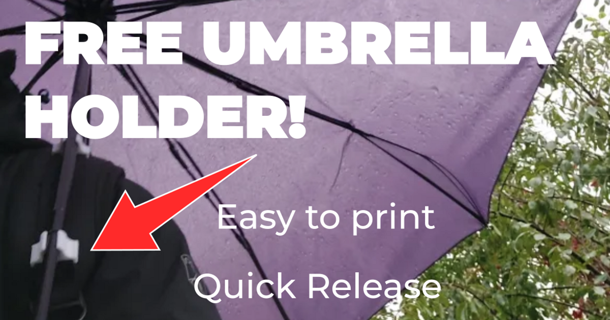 Quick Connect & Release HandsFree Umbrella Holder for Backpacks