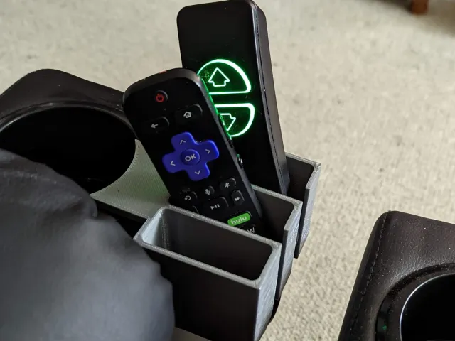 Remote Holder For Easy Chair Supported From Cup Holder