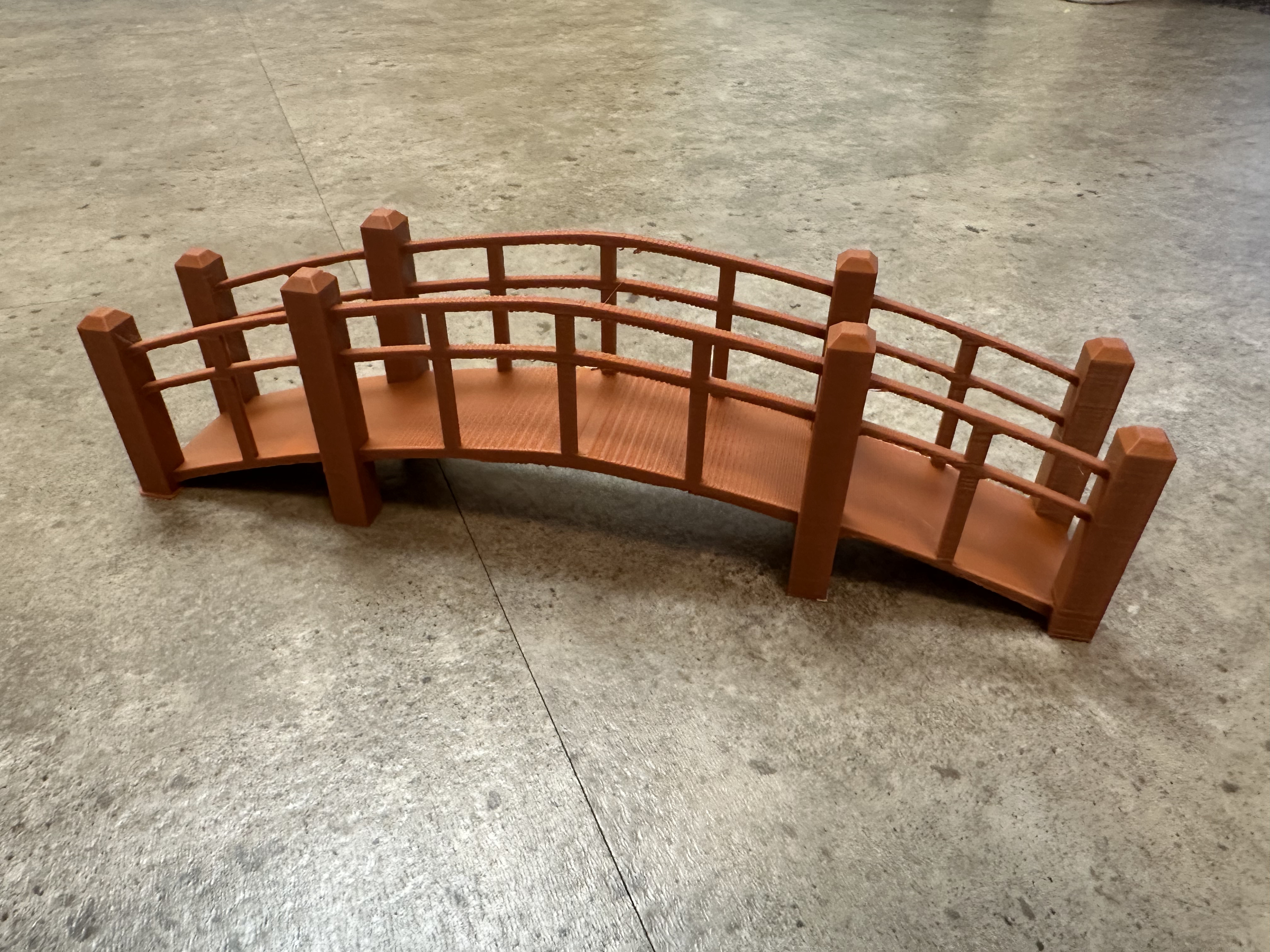 Long Arched Pedestrian Bridge
