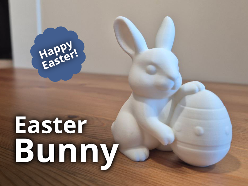 Cute Easter Bunny - With Egg
