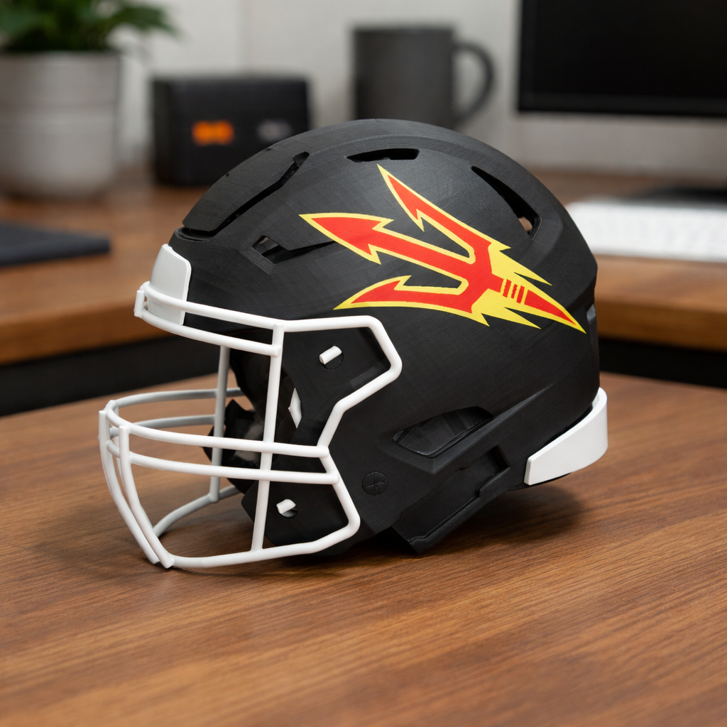 ASU Football Helmet - Pitchfork Logo