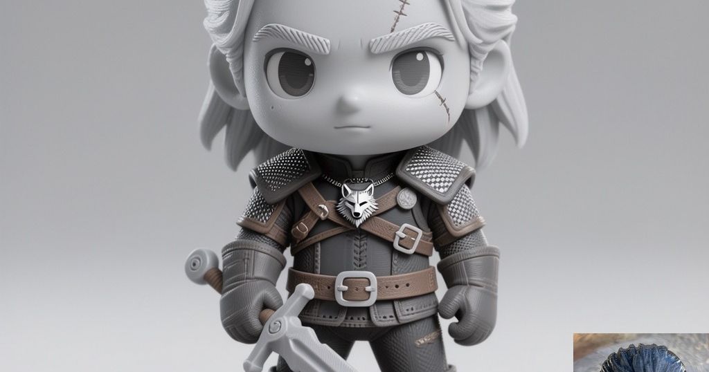 Chibi Geralt De Riv (The Witcher) by Ninomalbinho | Download free STL ...