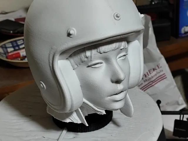 Biker chick bedside lamp