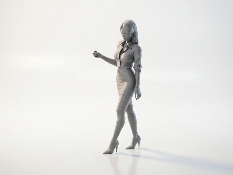 Office Girl Figurine Female Character 3D Printable