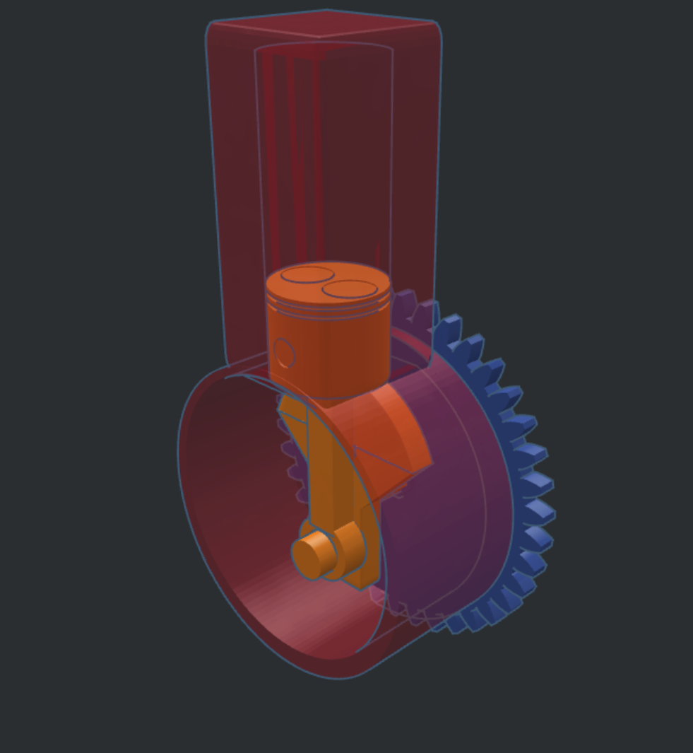 2 Stroke Single Cylinder Piston Engine