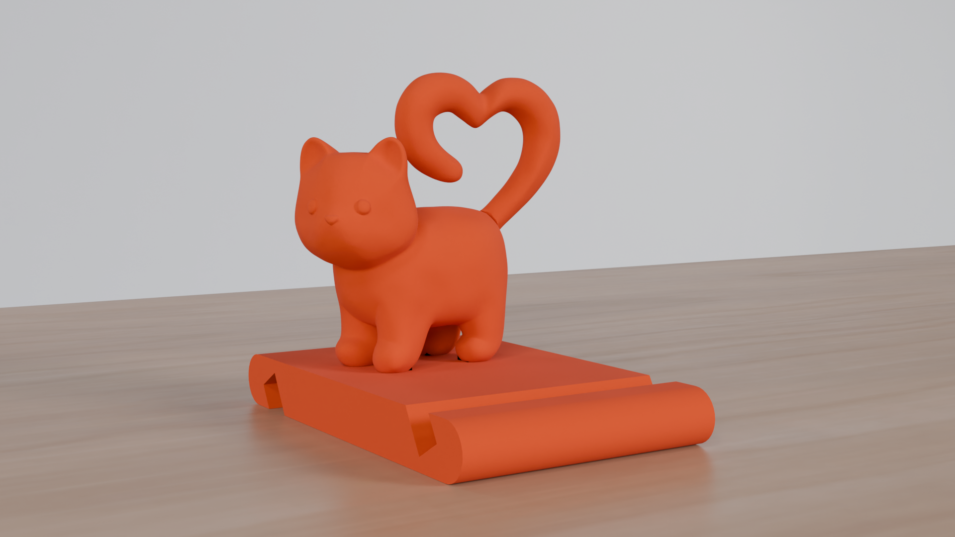 Heart Tail Kitty Phone Stand