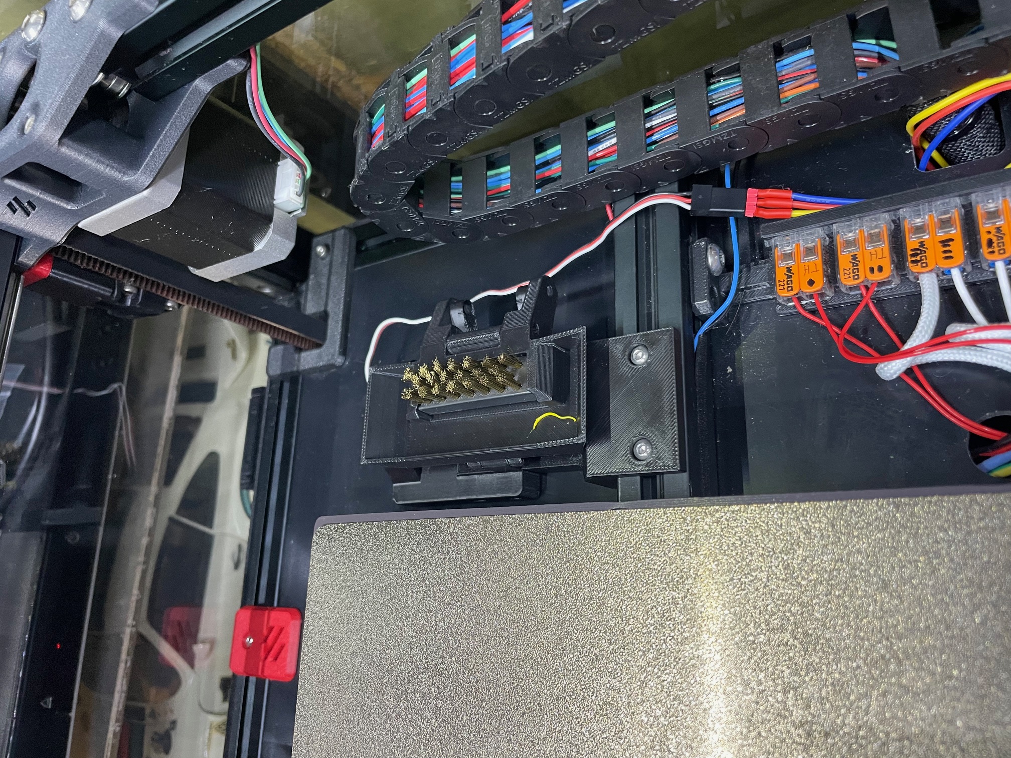 Retractable Nozzle Cleaning Brush for Voron 2.4 350