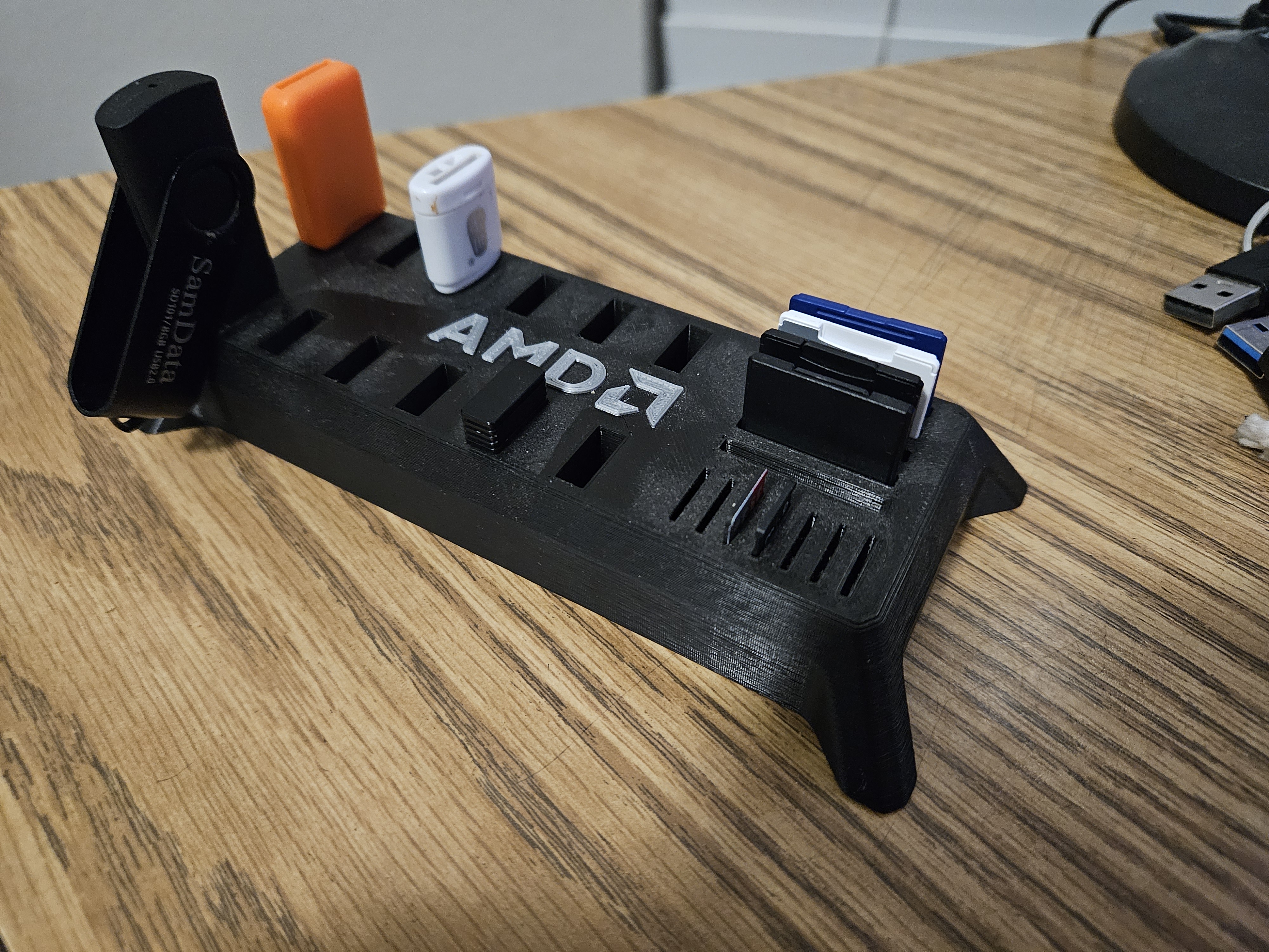 AMD USB and SD Card Desk Organizer