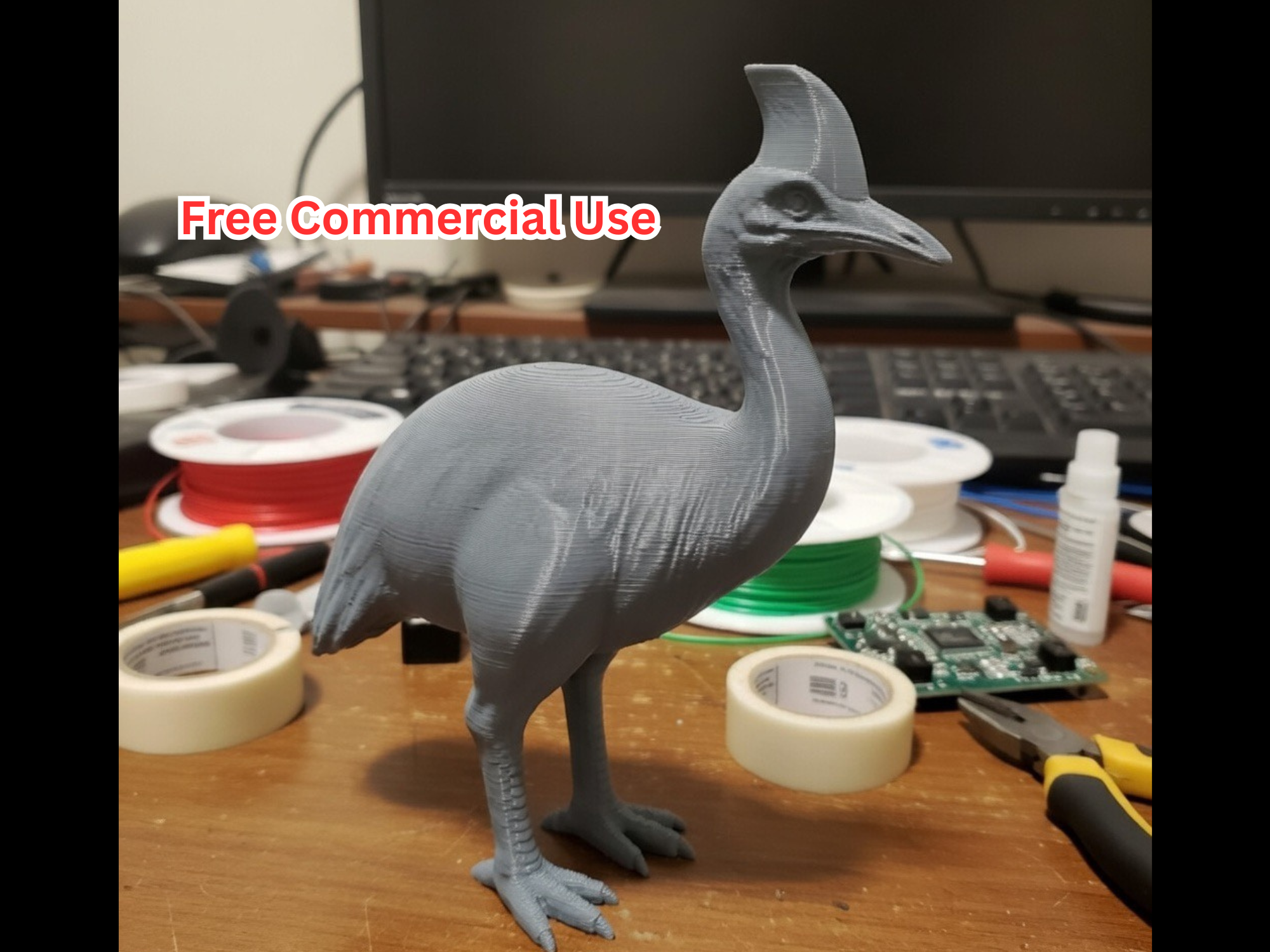 Semi-Realistic Cassowary Statue