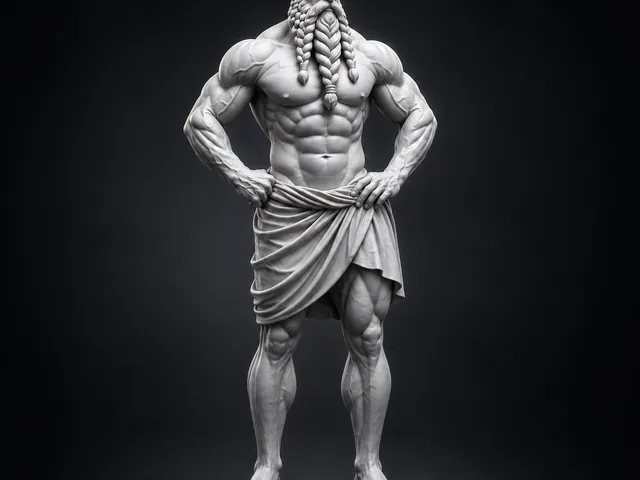 Legendary Viking Warrior Statue STL | Norse Mythology Figure | Muscular Barbarian Sculpture | 3D Print File