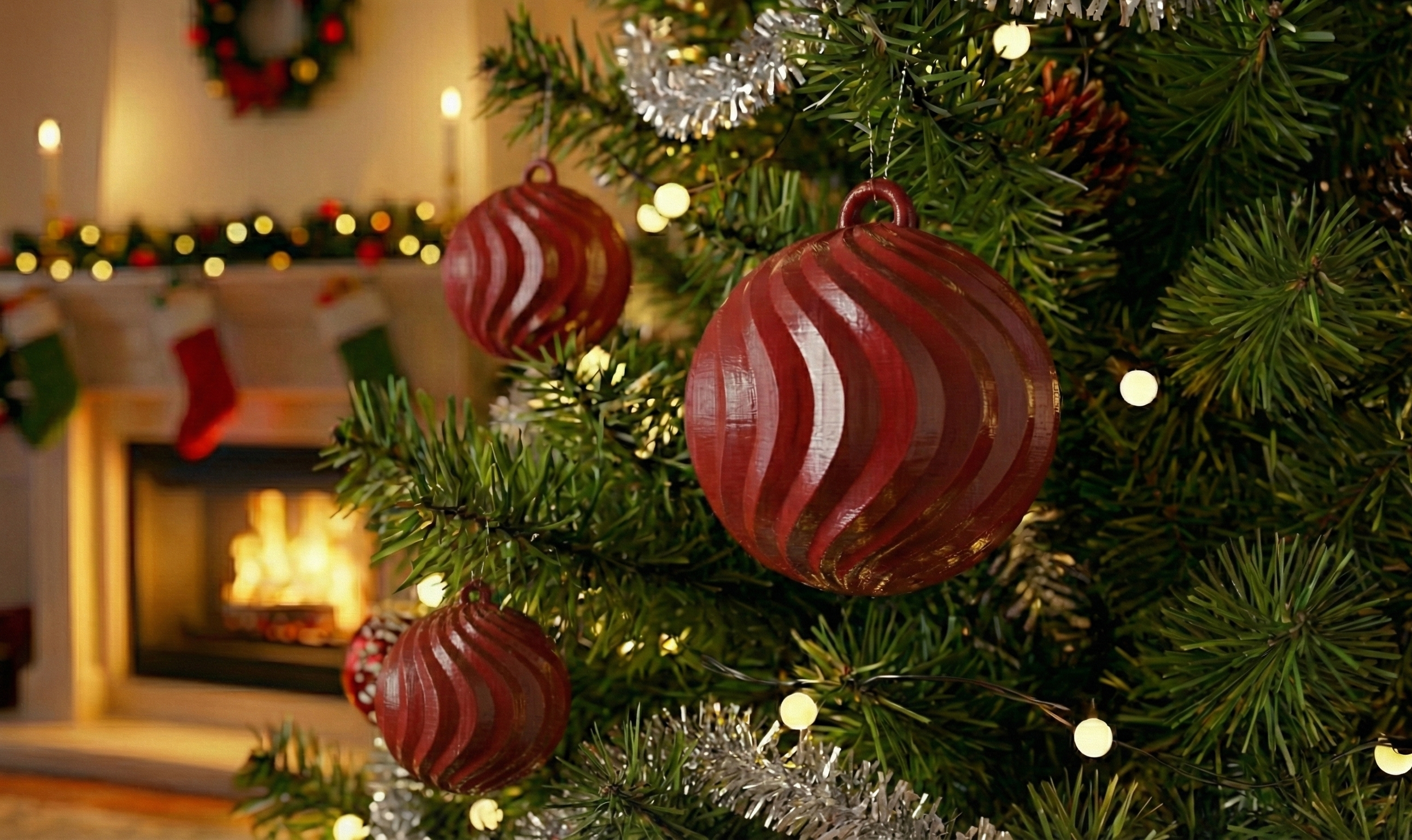 Twisted Christmas Baubles Set