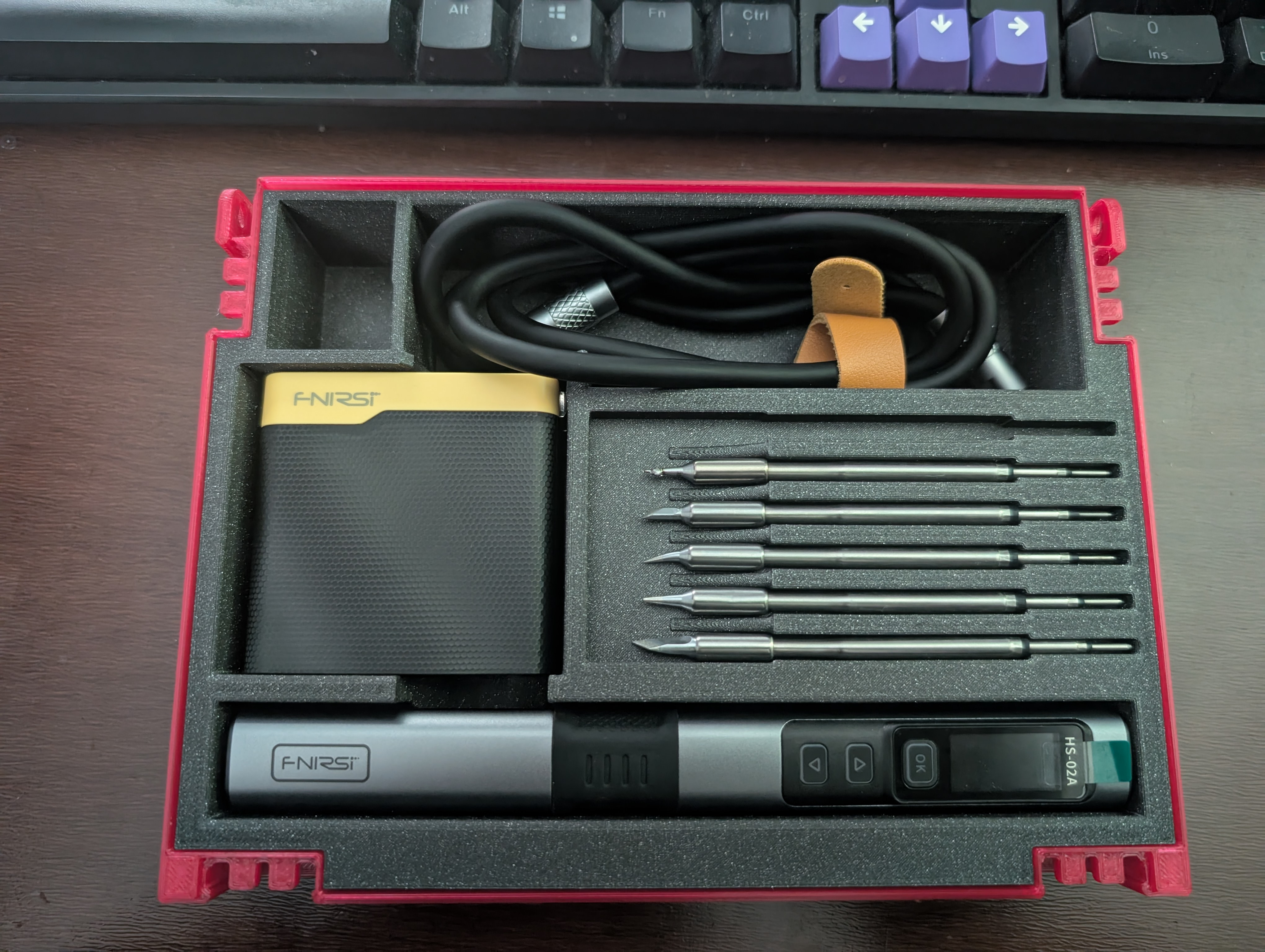 Rugged Box for Fnirsi HS-02A Soldering Iron (US Power supply remix)