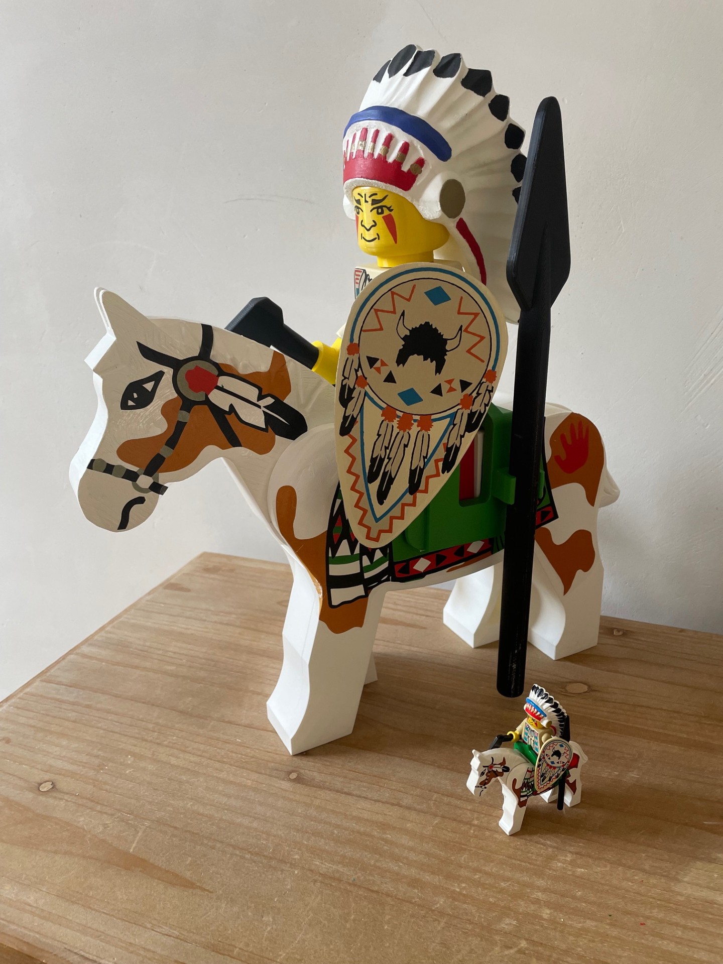 Lego chief and war horse