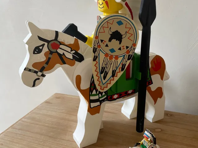 Lego chief and war horse