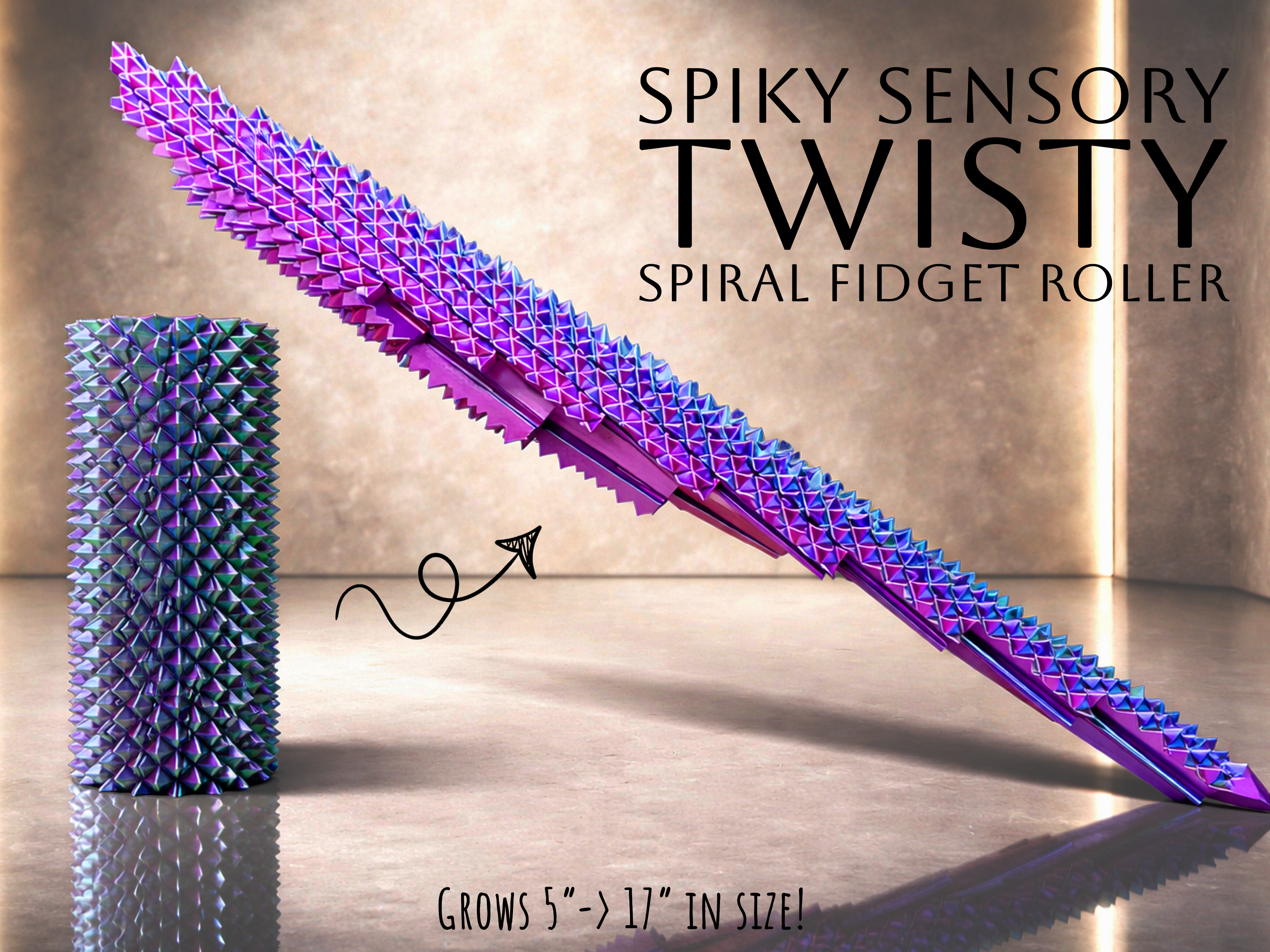 Spiky Sensory Trigger Twisty Spiral Roller