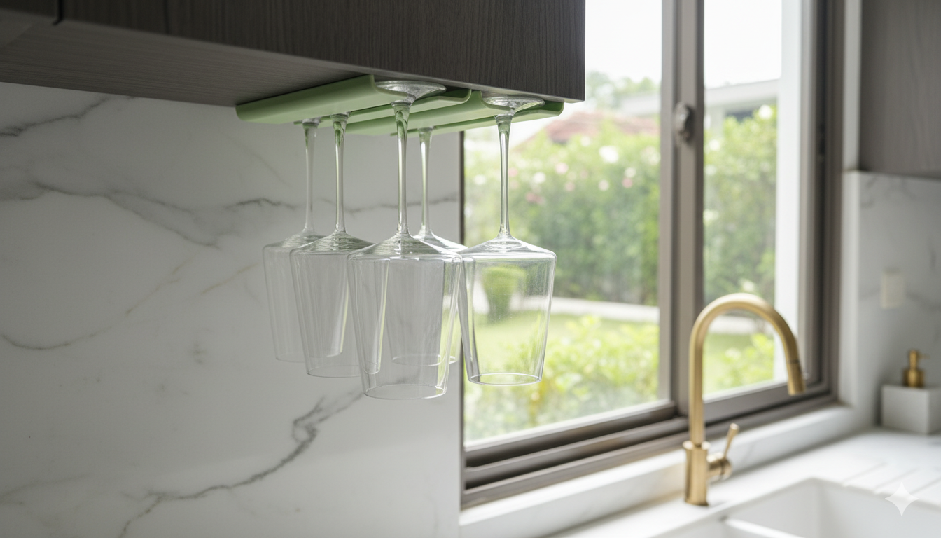 Kitchen wine glasses holder